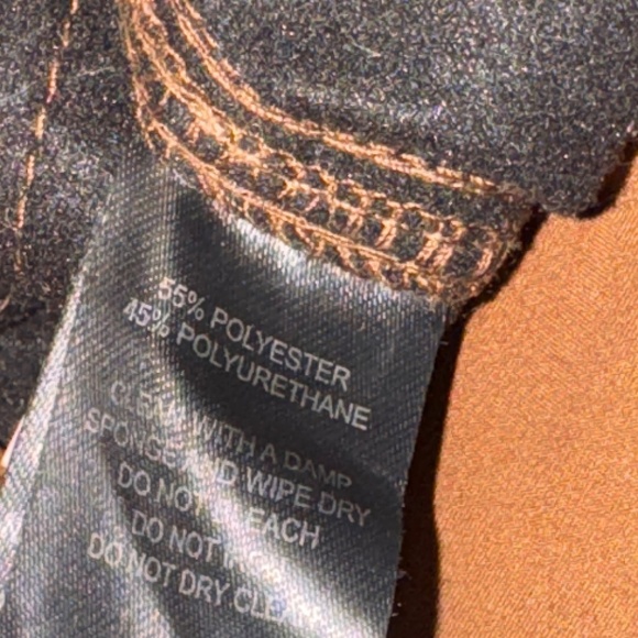 Maison d' Amelie Anthropologie Cognac Brown Vegan Leather Pants Size 8 - Picture 4 of 6